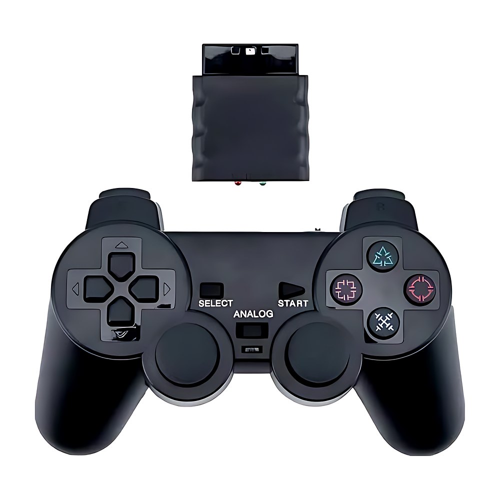 PALANCA PS2 INALAMBRICO NEGRAS